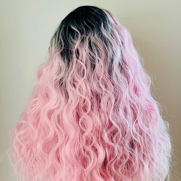 Ombre Bubblegum Pink 13x2.5 Lace Front Wig for Valentines Day or Everyday - Picture 13 of 14